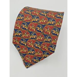 Paul Frederick Equestrian 100%‎ Silk Men's Neck Tie 60" x 3 7/8" Made in USA